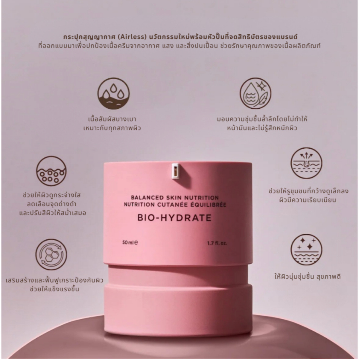 BIO-HYDRATE — มอยส์เจอไรเซอร์เนื้อบางเบา เพื่อเติมความชุ่มชื้น ปรับสมดุล และฟื้นบำรุงผิวให้ดูสุขภาพดี